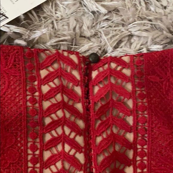 NWT Anthropologie Georgia Red Lace Dress Size 12 - Picture 13 of 13